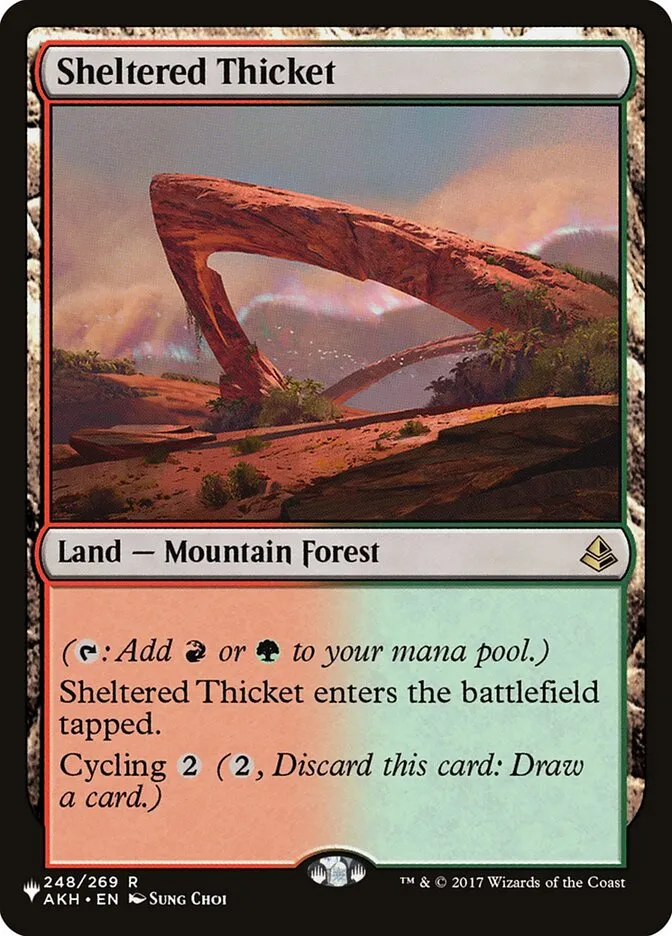 2020 The List Sheltered Thicket #AKH-248 rare card image