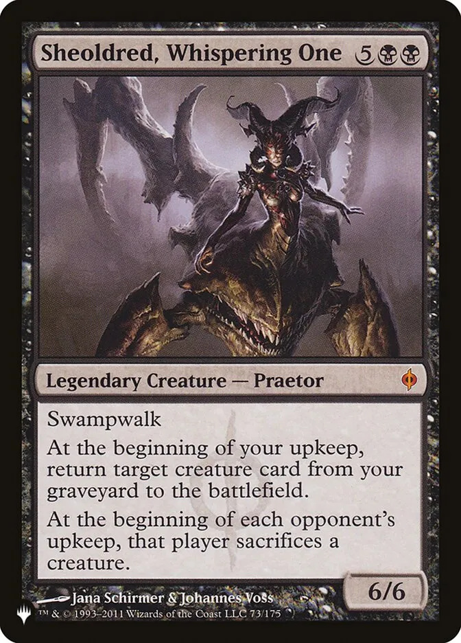 2020 The List Sheoldred, Whispering One #NPH-73 mythic card image