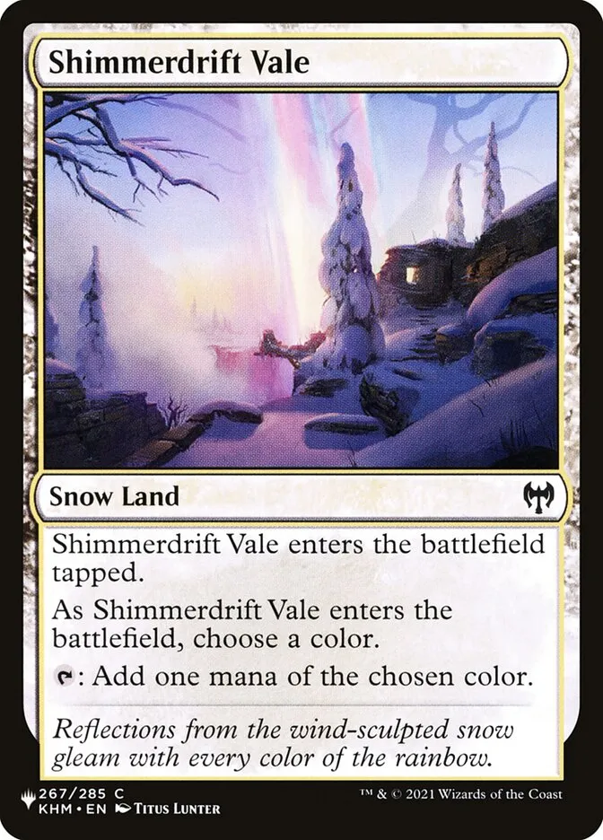 2020 The List Shimmerdrift Vale common #KHM-267 common card image