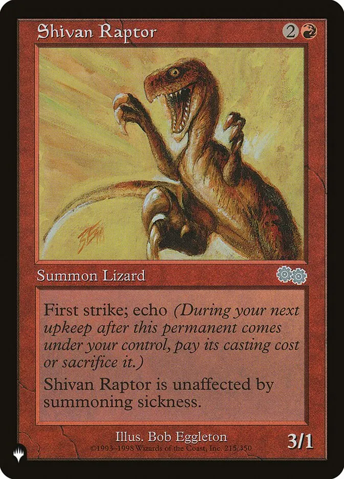 2020 The List Shivan Raptor #USG-215 uncommon card image