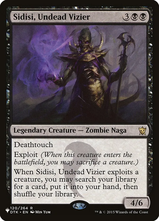 2020 The List Sidisi, Undead Vizier #DTK-120 rare card image