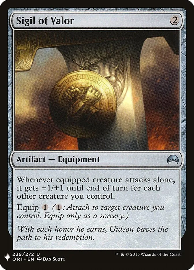 2020 The List Sigil of Valor #ORI-239 uncommon card image