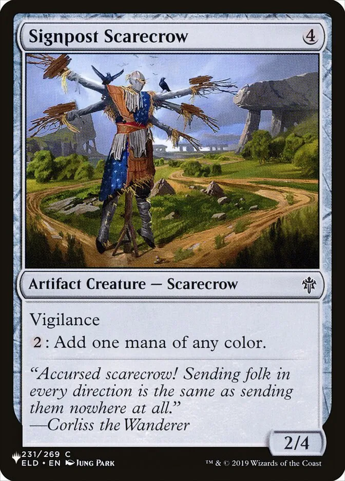 2020 The List Signpost Scarecrow common #ELD-231 common card image