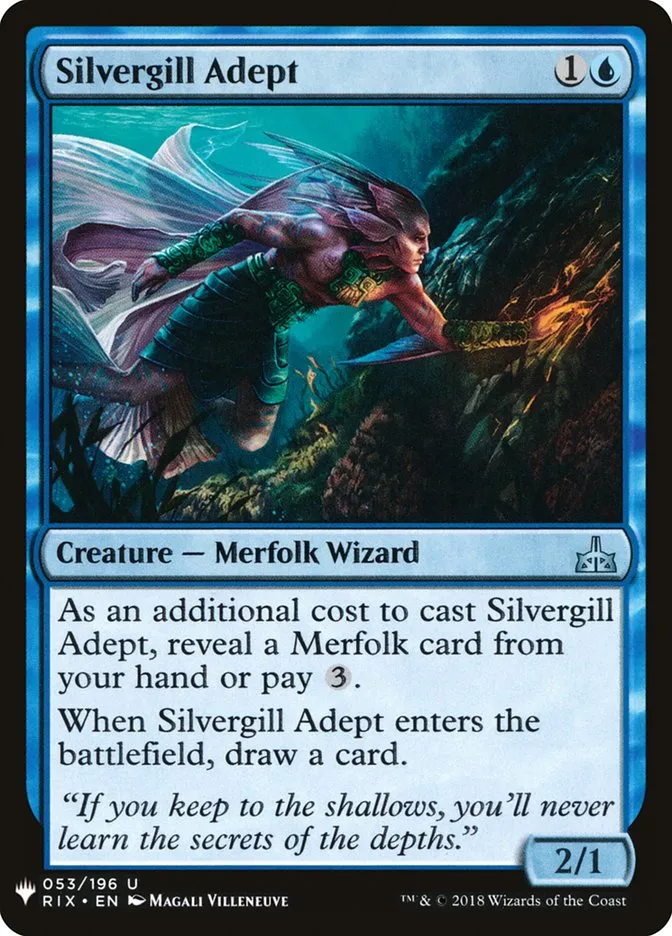 2020 The List Silvergill Adept uncommon #RIX-53 uncommon card image