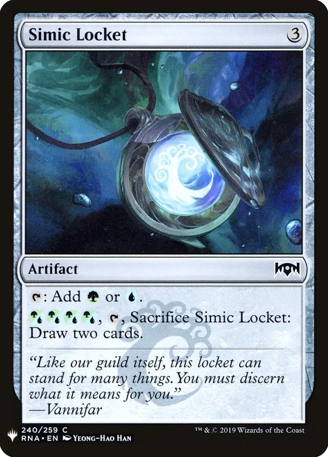 2020 The List Simic Locket common #RNA-240 common card image