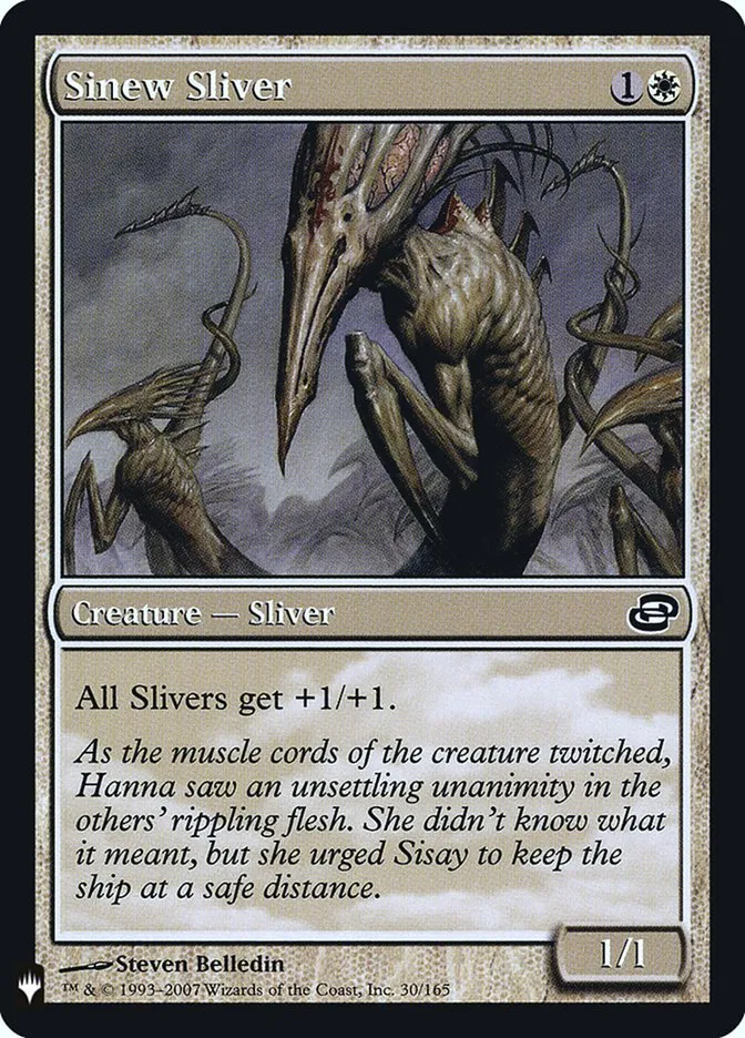 2020 The List Sinew Sliver #PLC-30 common card image