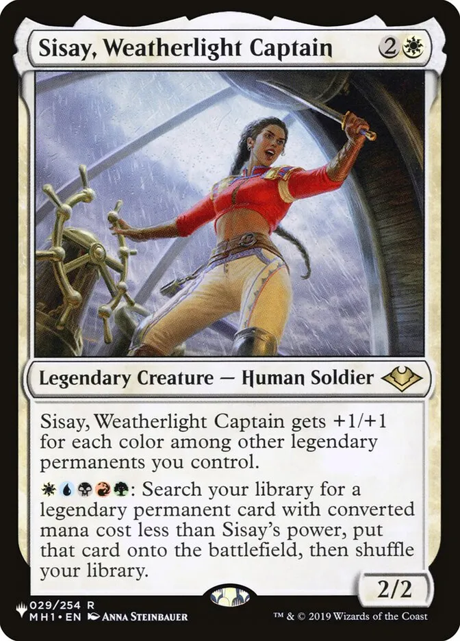 2020 The List Sisay, Weatherlight Captain #MH1-29 rare card image