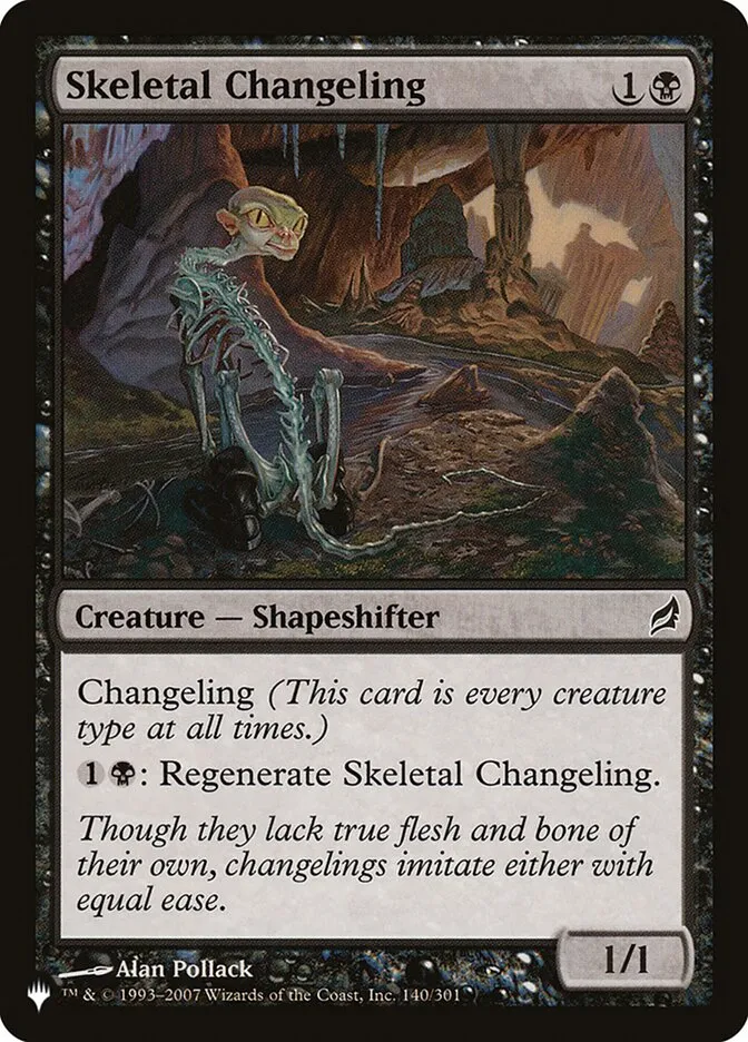 2020 The List Skeletal Changeling #LRW-140 common card image