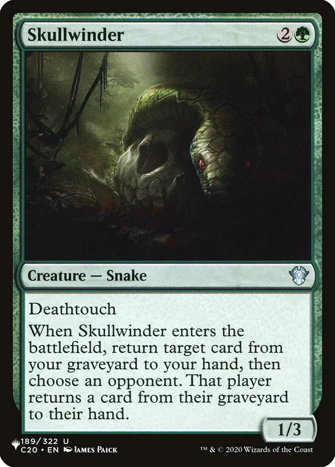 2020 The List Skullwinder #C20-189 uncommon card image