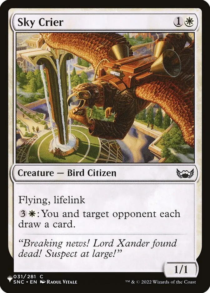 2020 The List Sky Crier #SNC-31 common card image