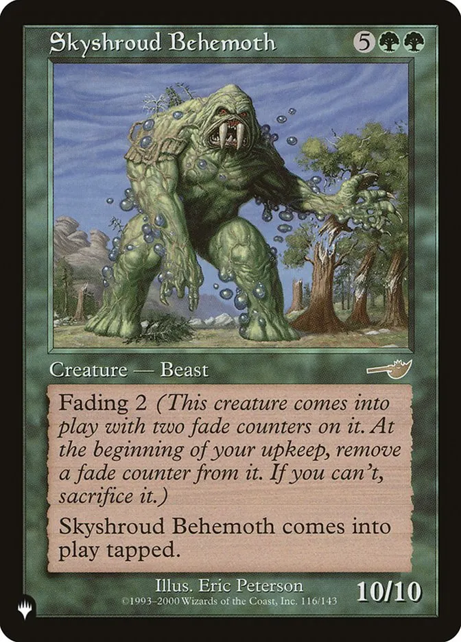2020 The List Skyshroud Behemoth #NEM-116 rare card image