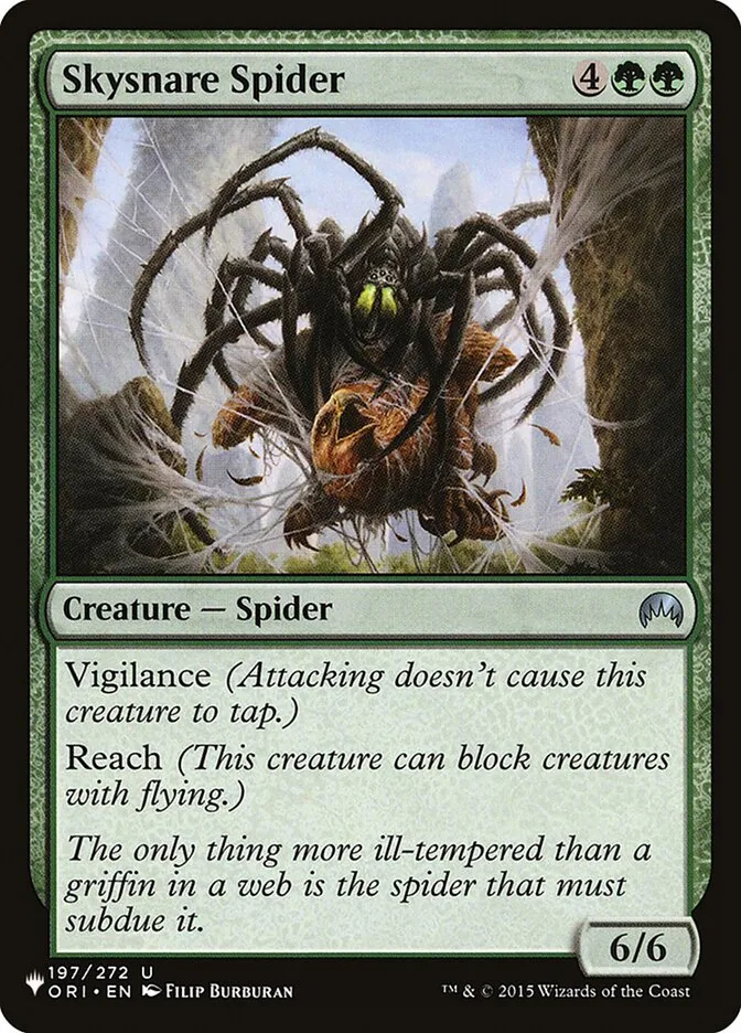 2020 The List Skysnare Spider #ORI-197 uncommon card image