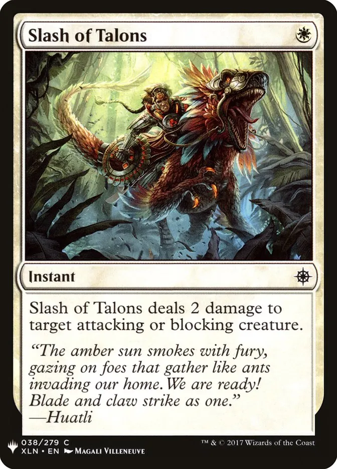 2020 The List Slash of Talons #XLN-38 common card image