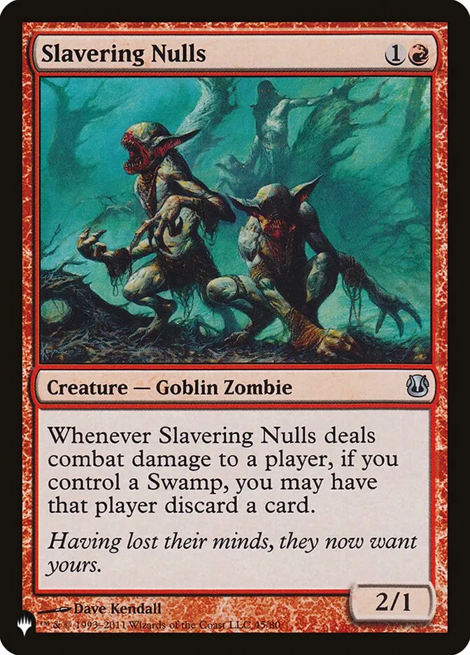 2020 The List Slavering Nulls uncommon #DDH-45 uncommon card image