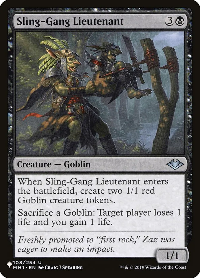 2020 The List Sling-Gang Lieutenant #MH1-108 uncommon card image
