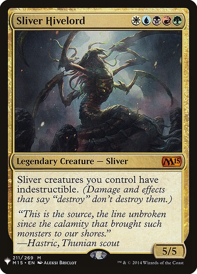 2020 The List Sliver Hivelord #M15-211 mythic card image