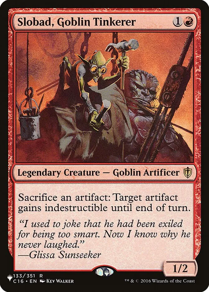 2020 The List Slobad, Goblin Tinkerer #C16-133 rare card image
