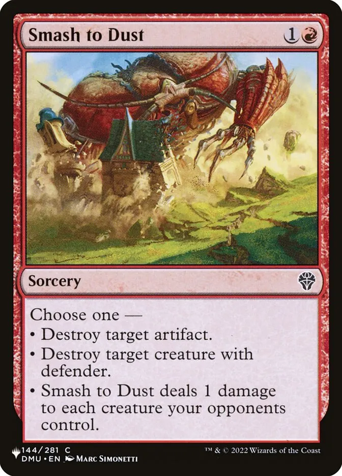 2020 The List Smash to Dust #DMU-144 common card image