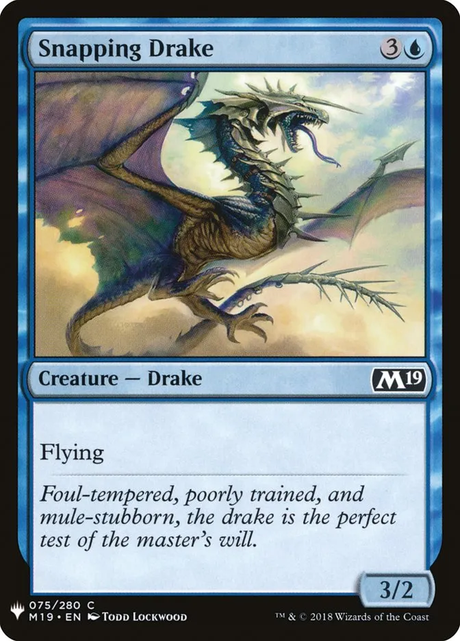 2020 The List Snapping Drake common #M19-75 common card image