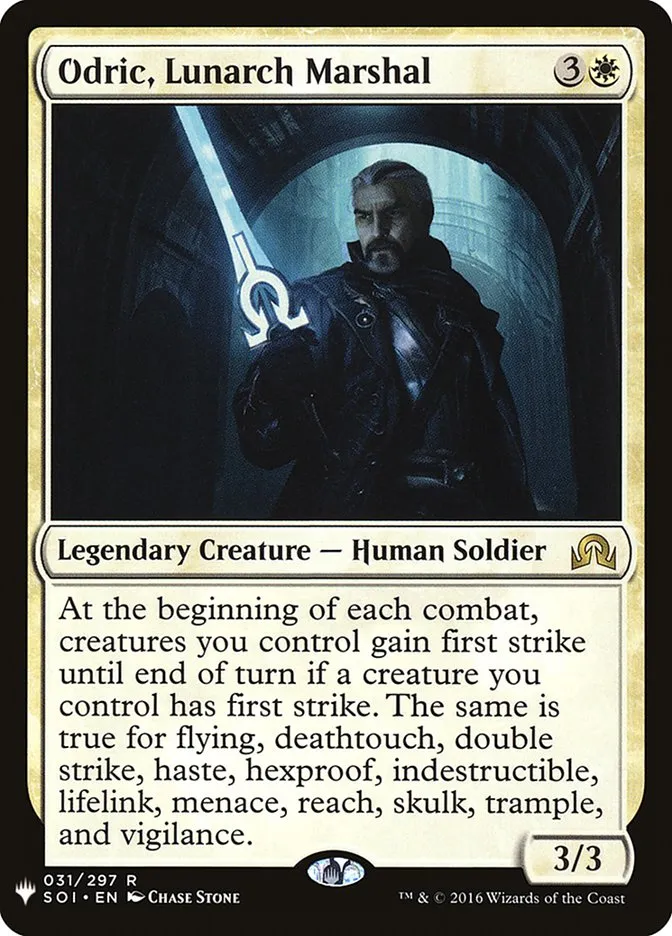 2020 The List Odric, Lunarch Marshal #SOI-31 rare card image