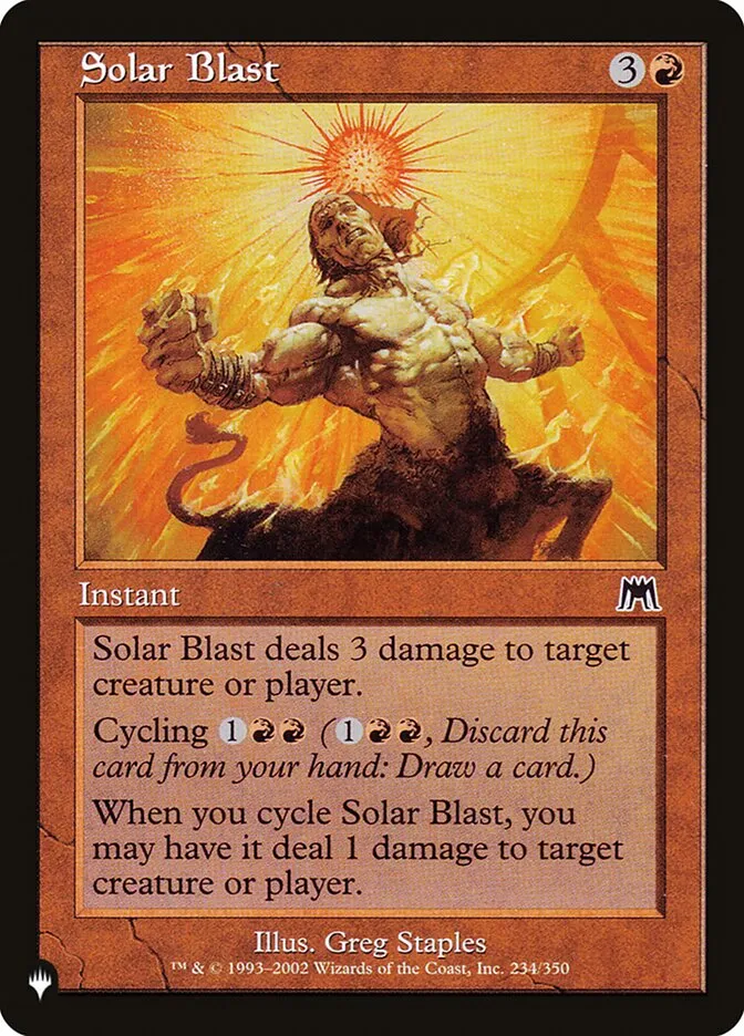 2020 The List Solar Blast common #ONS-234 common card image