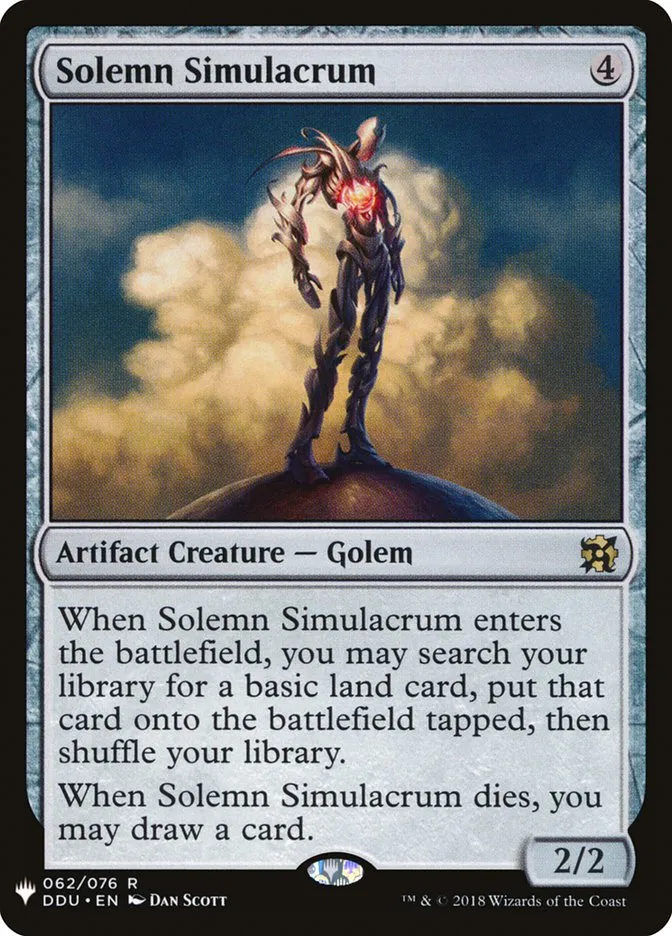 2020 The List Solemn Simulacrum #DDU-62 rare card image