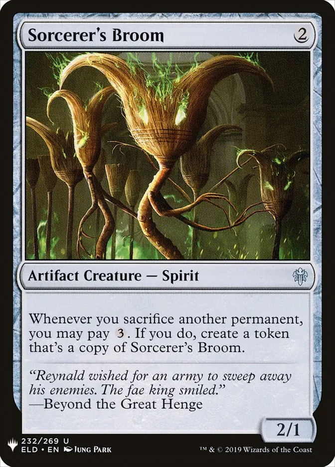 2020 The List Sorcerer's Broom #ELD-232 uncommon card image