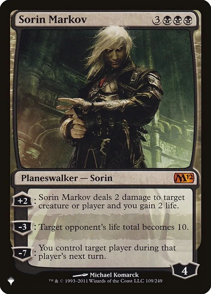 2020 The List Sorin Markov #M12-109 mythic card image