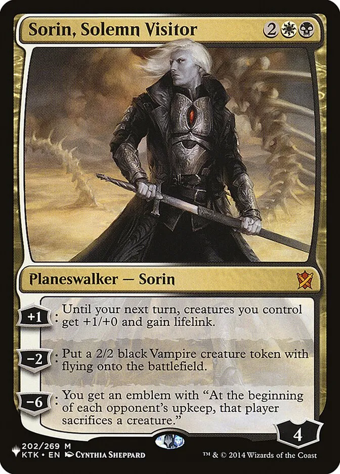 2020 The List Sorin, Solemn Visitor #KTK-202 mythic card image