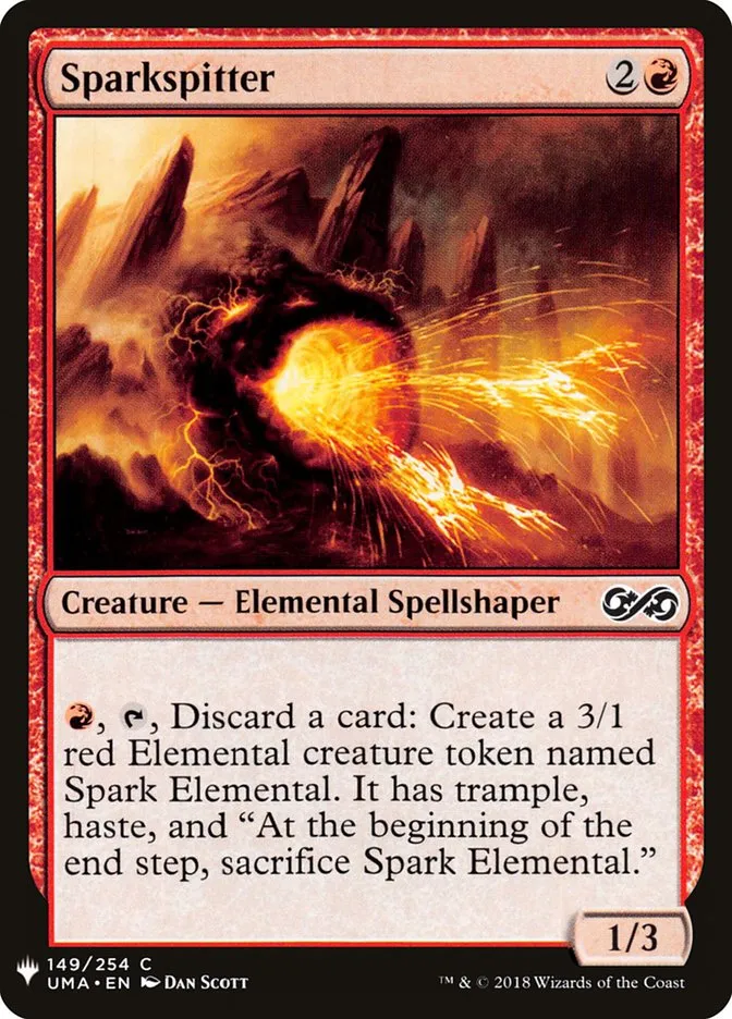 2020 The List Sparkspitter common #UMA-149 common card image
