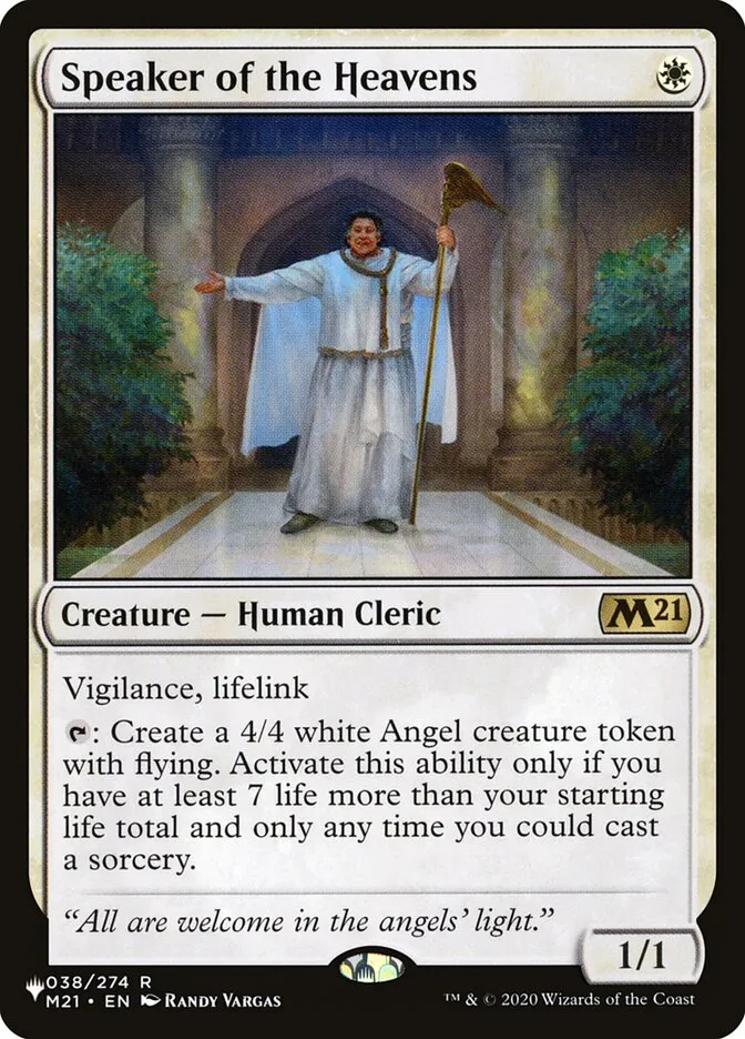 2020 The List Speaker of the Heavens #M21-38 rare card image