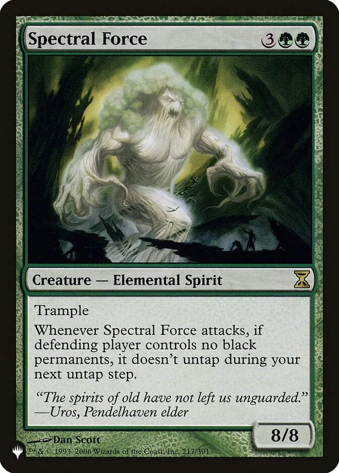 2020 The List Spectral Force #TSP-217 rare card image