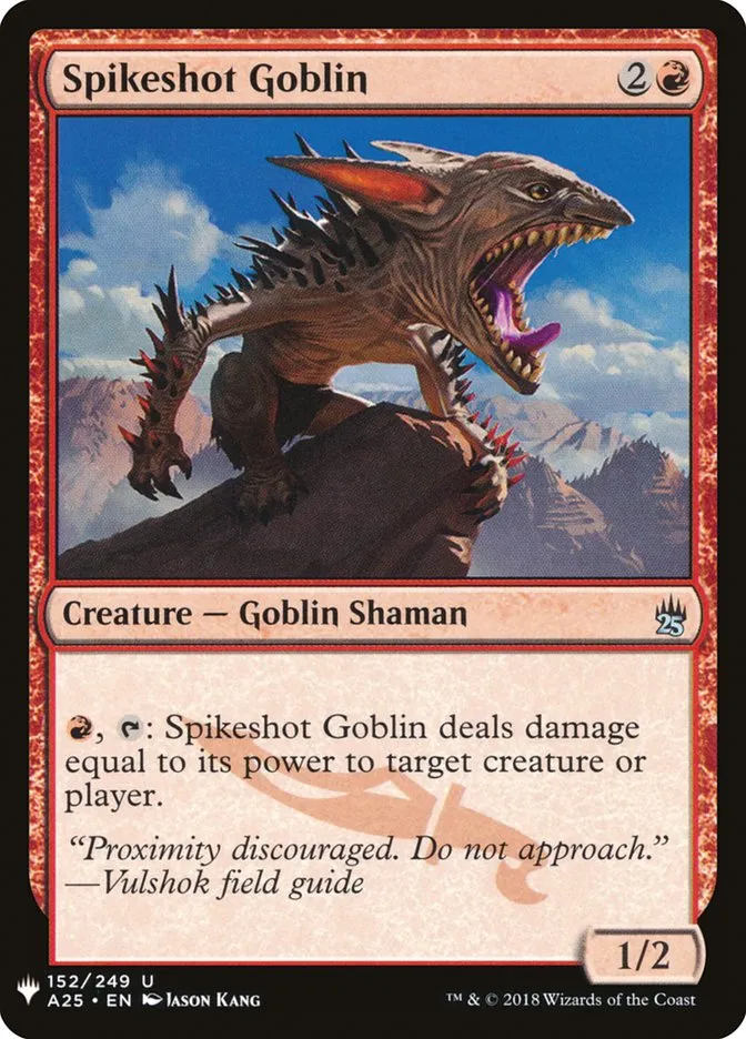 2020 The List Spikeshot Goblin #A25-152 uncommon card image