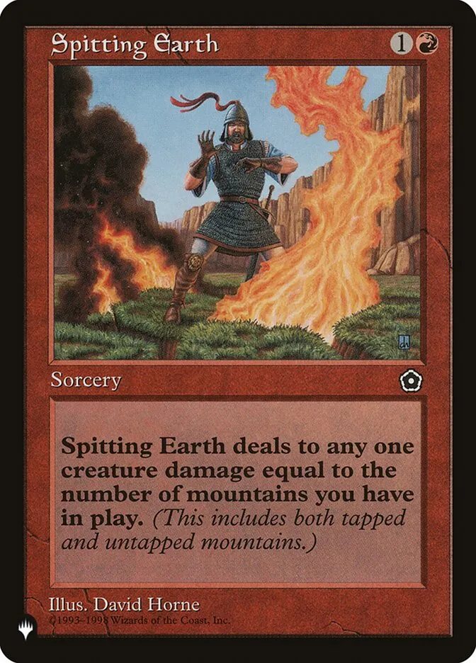 2020 The List Spitting Earth #P02-116 common card image