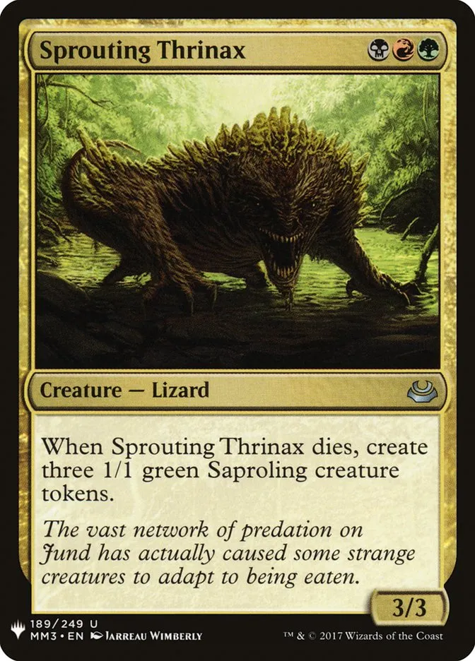 2020 The List Sprouting Thrinax uncommon #MM3-189 uncommon card image