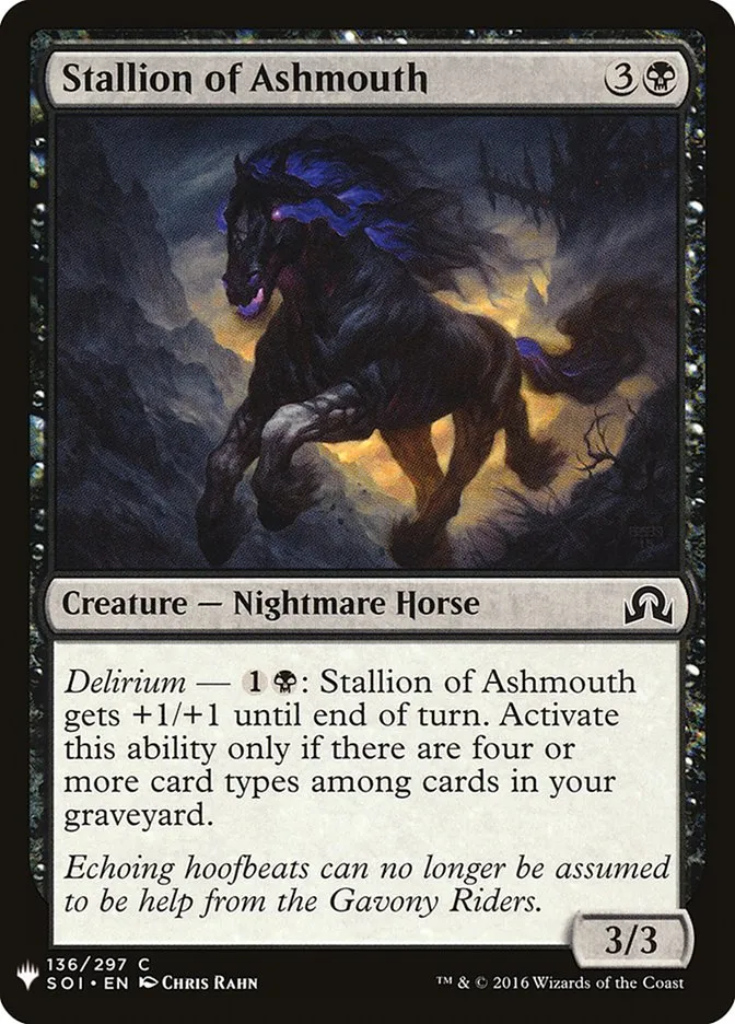 2020 The List Stallion of Ashmouth #SOI-136 common card image