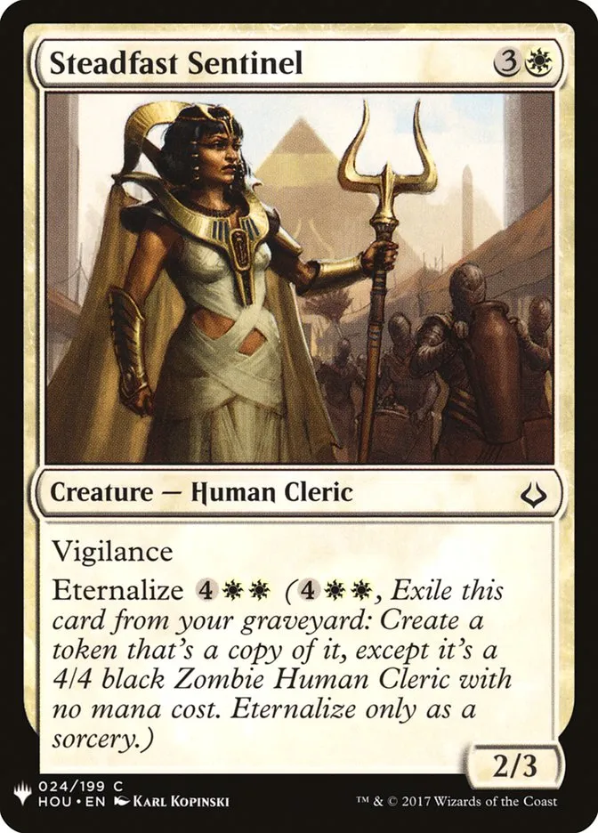 2020 The List Steadfast Sentinel common #HOU-24 common card image