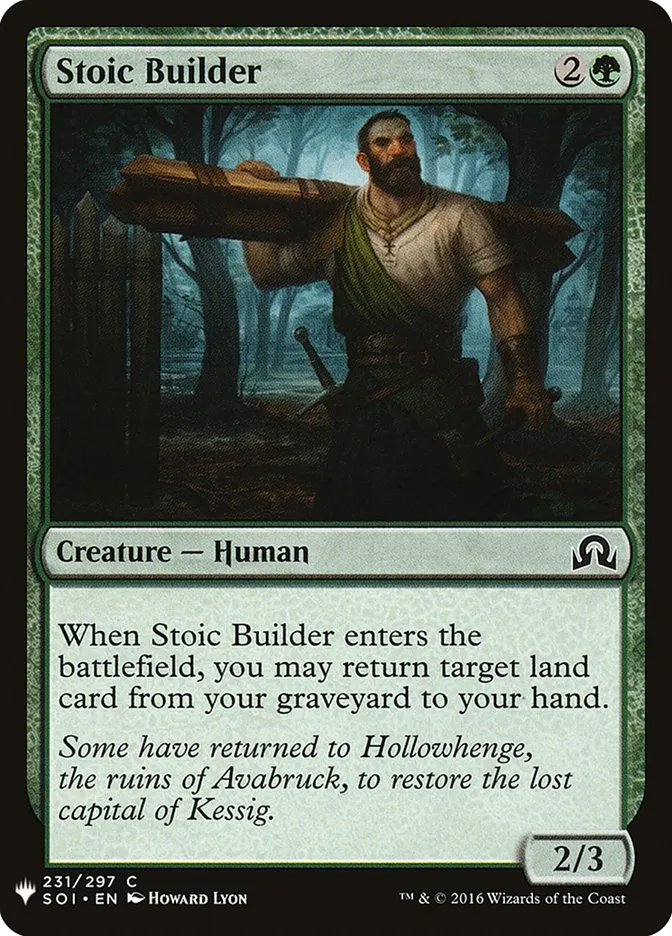 2020 The List Stoic Builder common #SOI-231 common card image