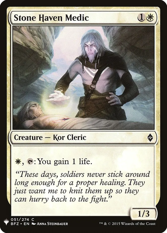 2020 The List Stone Haven Medic #BFZ-51 common card image
