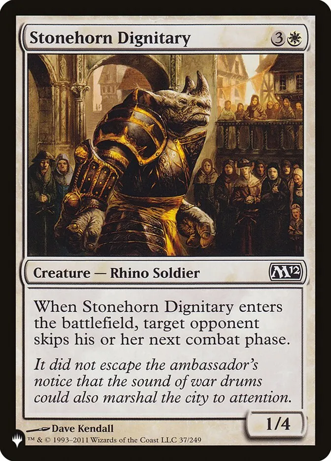 2020 The List Stonehorn Dignitary #M12-37 common card image