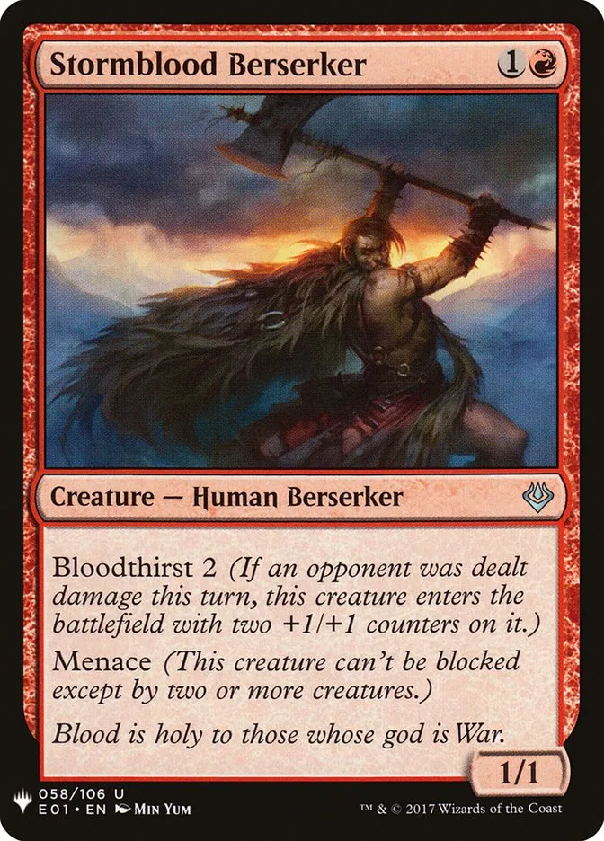 2020 The List Stormblood Berserker #E01-58 uncommon card image