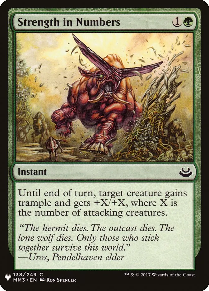 2020 The List Strength in Numbers #MM3-138 common card image