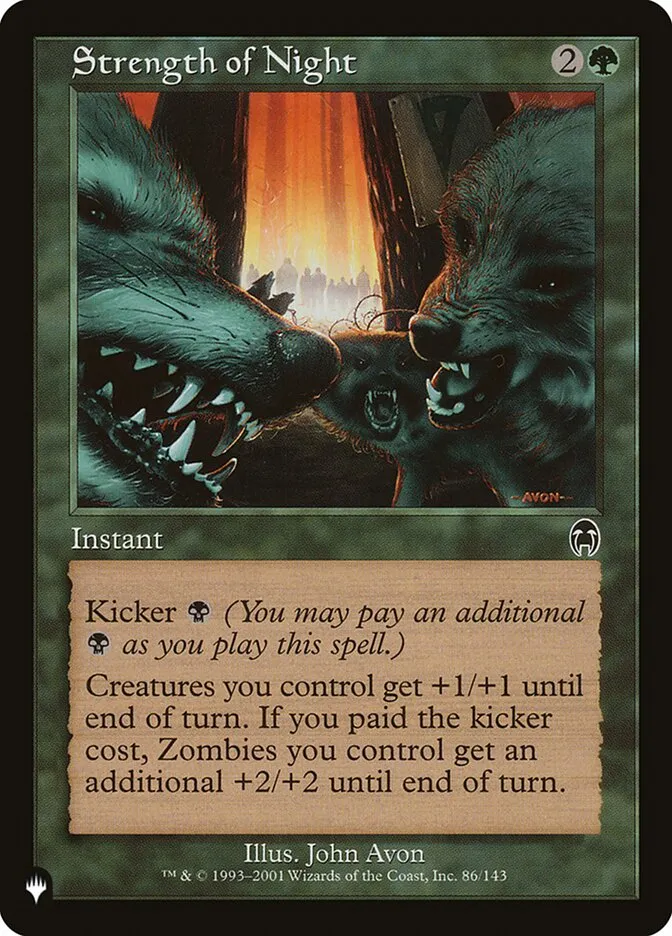2020 The List Strength of Night #APC-86 common card image