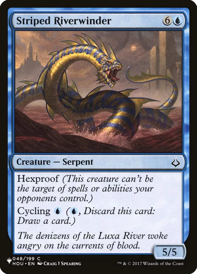2020 The List Striped Riverwinder #HOU-48 common card image