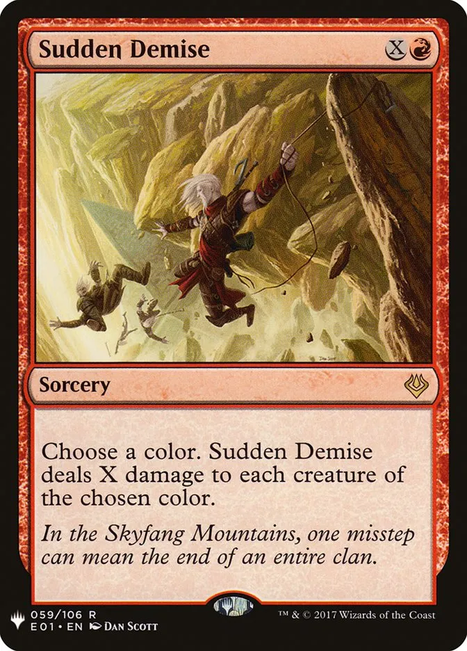 2020 The List Sudden Demise #E01-59 rare card image