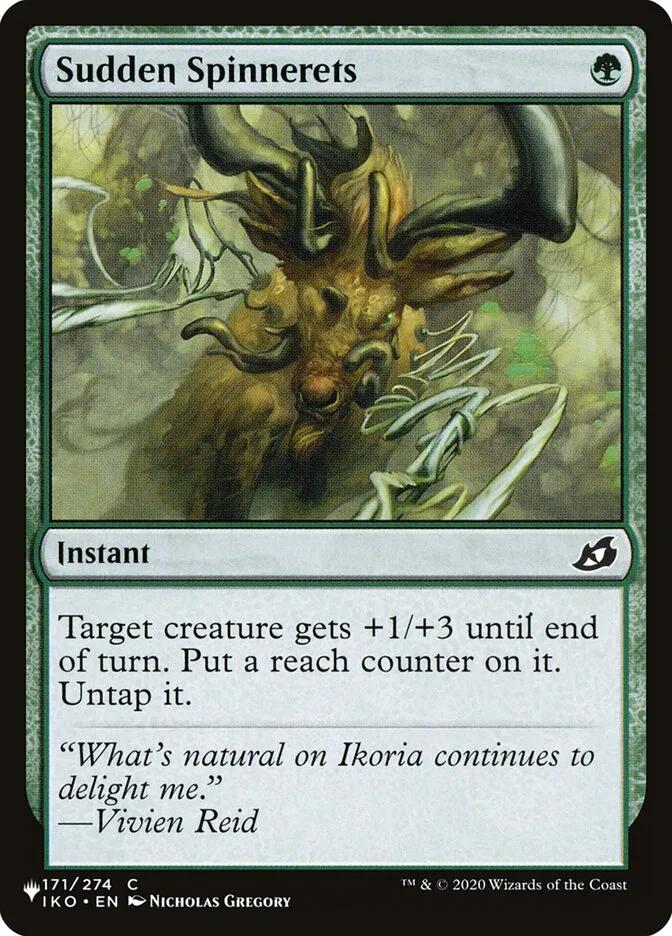 2020 The List Sudden Spinnerets #IKO-171 common card image