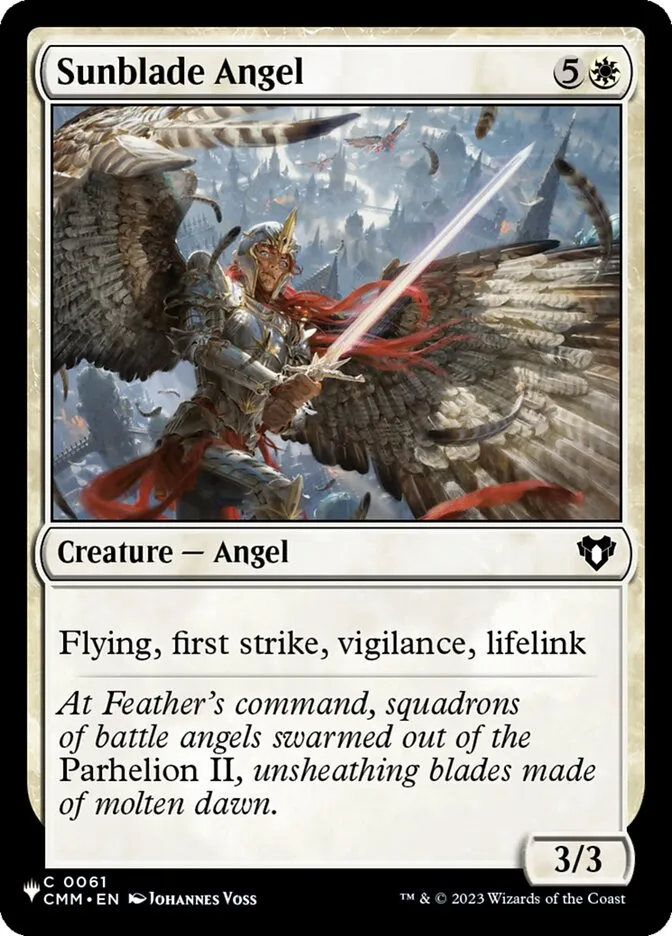 2020 The List Sunblade Angel #CMM-61 common card image