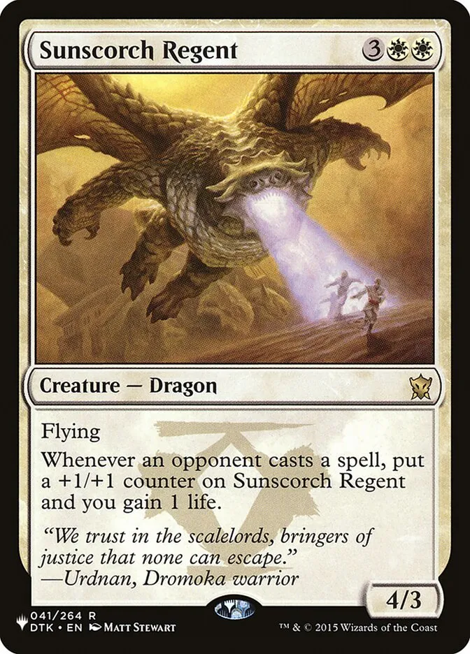 2020 The List Sunscorch Regent #DTK-41 rare card image