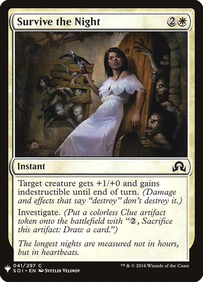2020 The List Survive the Night #SOI-41 common card image