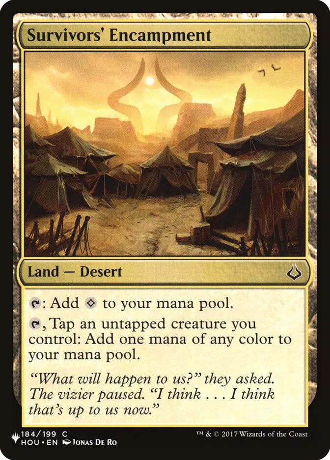 2020 The List Survivors' Encampment #HOU-184 common card image